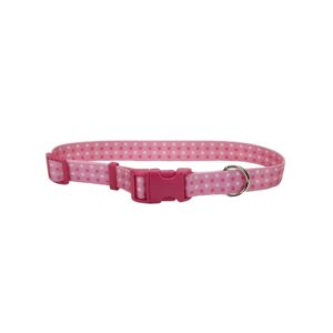 Pet Attire Pink Dots Dog Collar - Image 1