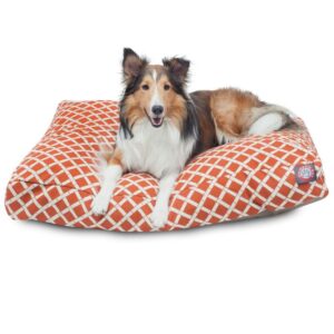 Majestic Outdoor Orange Bamboo Rectangle Pet Bed - Image 1