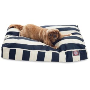 Outdoor Navy Blue Stripe Rectangle Pet Bed - Image 1