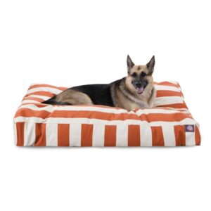 Majestic Outdoor Orange Stripe Rectangle Pet Bed - Image 1