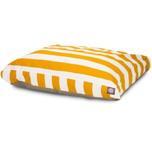 Majestic Outdoor Yellow Stripe Rectangle Pet Bed - Image 1
