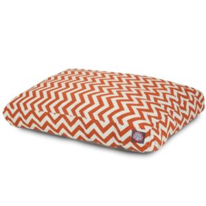 Outdoor Orange Chevron Rectangle Pet Bed - Image 1