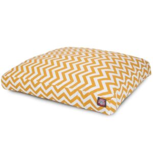 Outdoor Yellow Chevron Rectangle Pet Bed - Image 1