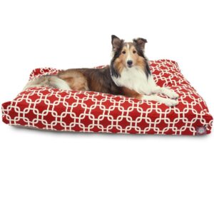 Majestic Outdoor Red Links Rectangle Pet Bed - Image 1