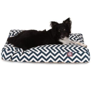 Majestic Outdoor Navy Chevron Rectangle Pet Bed - Image 1