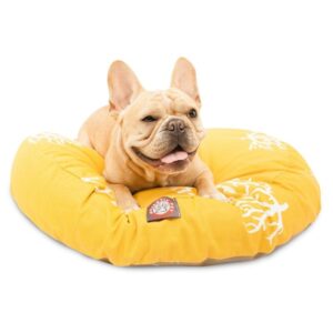 Majestic Pet Outdoor Yellow Coral Round Pet Bed - Image 1