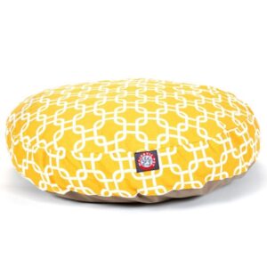 Majestic Pet Outdoor Yellow Links Round Pet Bed - Image 1