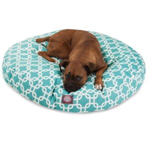 Majestic Pet Outdoor Teal Links Round Pet Bed - Image 1