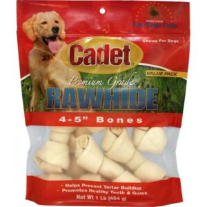 Cadet Rawhide Knotted Bone 4-5 Value Pack 1 lb Nat - Image 1